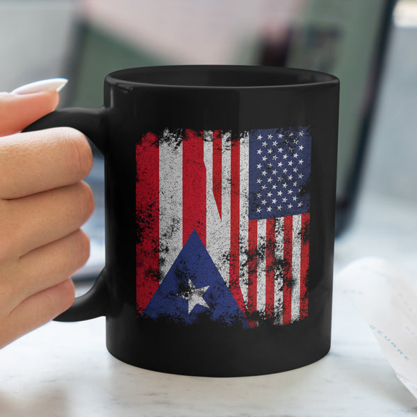 Puerto Rico USA Flag - Half American Mug
