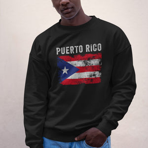 Puerto Rico Flag Distressed Sweatshirt