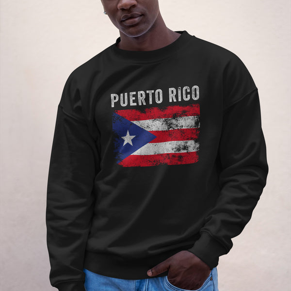 Puerto Rico Flag Distressed Sweatshirt