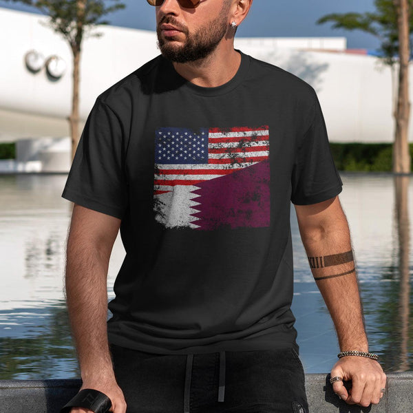 Qatar USA Flag T-Shirt