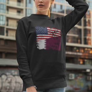 Qatar USA Flag Sweatshirt