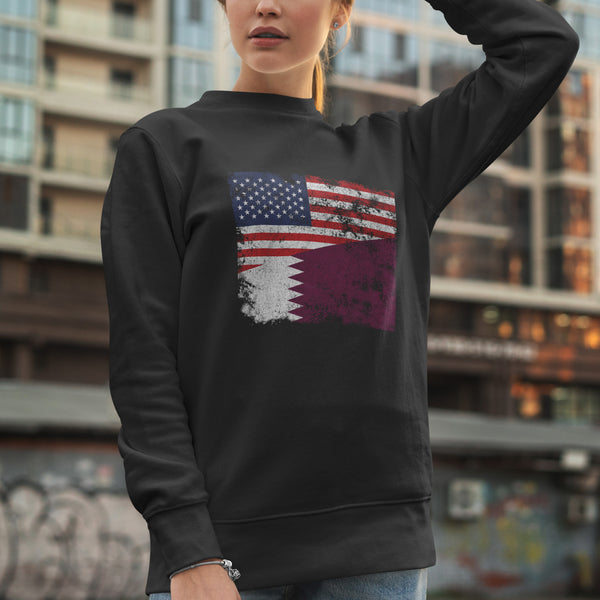 Qatar USA Flag Sweatshirt