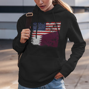 Qatar USA Flag Hoodie