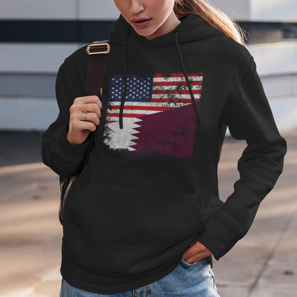 Qatar USA Flag Hoodie