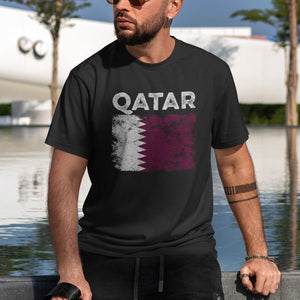Qatar Flag Distressed - Qatari Flag T-Shirt