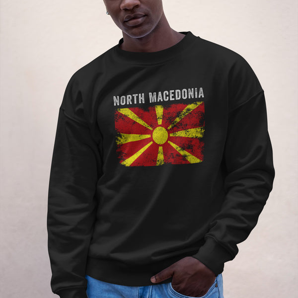Republic of North Macedonia Flag Vintage Sweatshirt