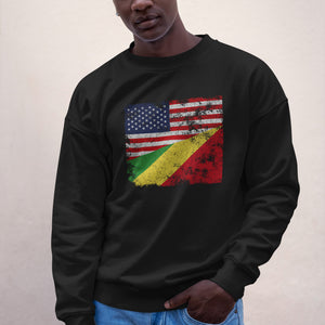 Republic of the Congo USA Flag Sweatshirt