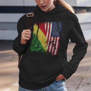Republic of the Congo USA Flag Hoodie