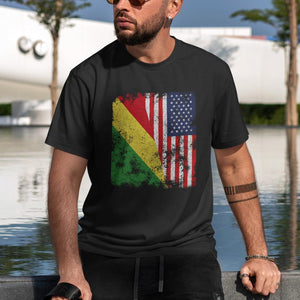 Republic of the Congo USA Flag T-Shirt