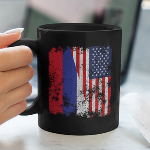 Republika Srpska USA Flag Half American Mug