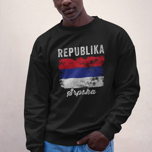 Republika Srpska Flag Distressed Sweatshirt