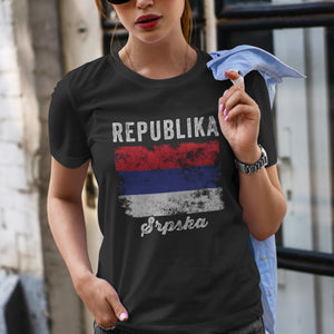 Republika Srpska Flag Distressed T-Shirt