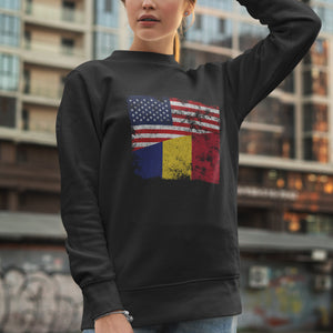 Romania USA Flag Sweatshirt