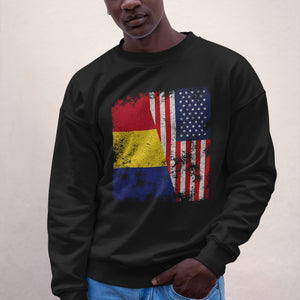 Romania USA Flag Sweatshirt