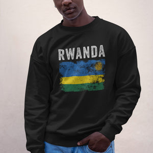 Rwanda Flag Distressed - Rwandan Flag Sweatshirt