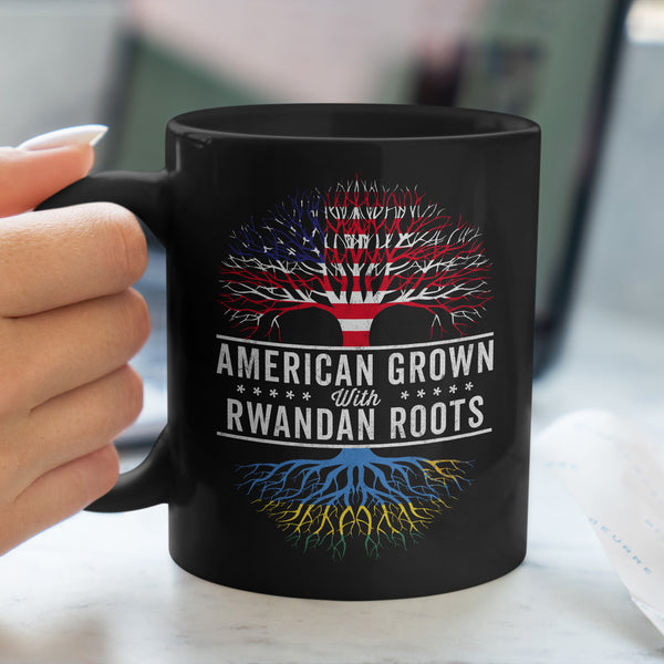 American Grown Rwandan Roots Flag Mug