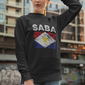Saba Flag Distressed - Saban Flag Sweatshirt