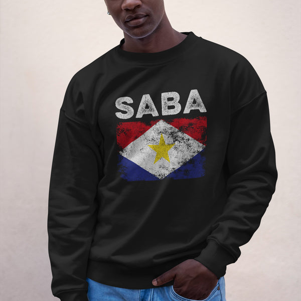 Saba Flag Distressed - Saban Flag Sweatshirt