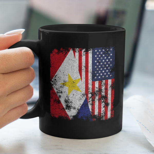 Saba USA Flag - Half American Mug