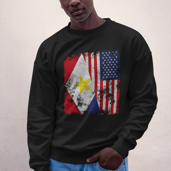 Saba USA Flag - Half American Sweatshirt