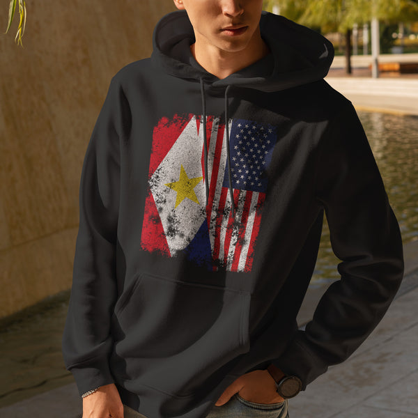 Saba USA Flag - Half American Hoodie