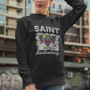 Saint Barthélemy Flag Distressed Sweatshirt