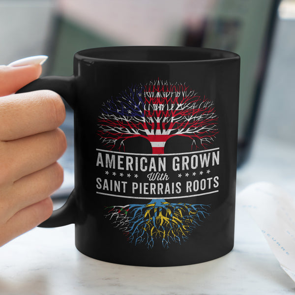 American Grown Saint Pierrais Roots Flag Mug