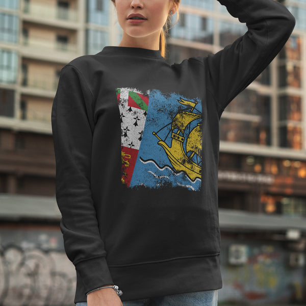 Saint Pierre and Miquelon Flag Sweatshirt