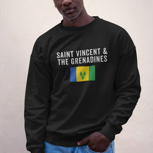 Saint Vincent and the Grenadines Flag Sweatshirt Black / S