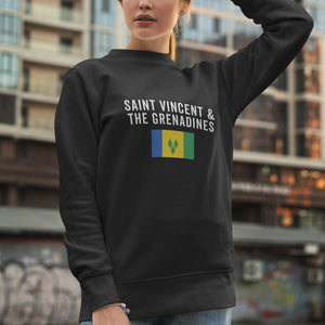 Saint Vincent and the Grenadines Flag Sweatshirt Black / S