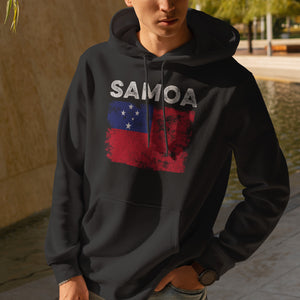 Samoa Flag Distressed - Samoan Flag Hoodie