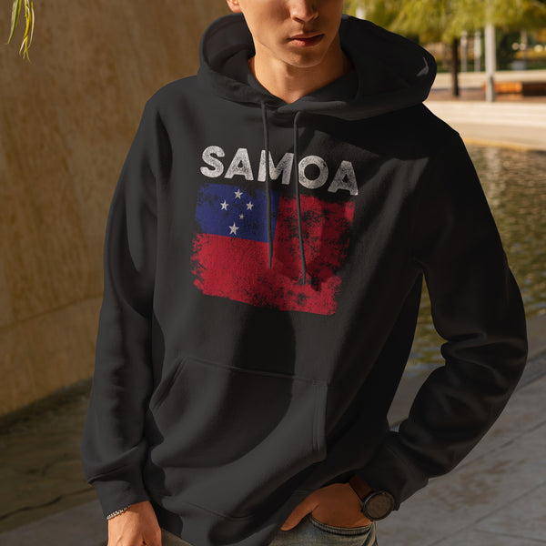Samoa Flag Distressed - Samoan Flag Hoodie