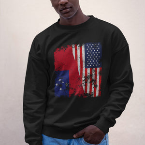 Samoa USA Flag - Half American Sweatshirt