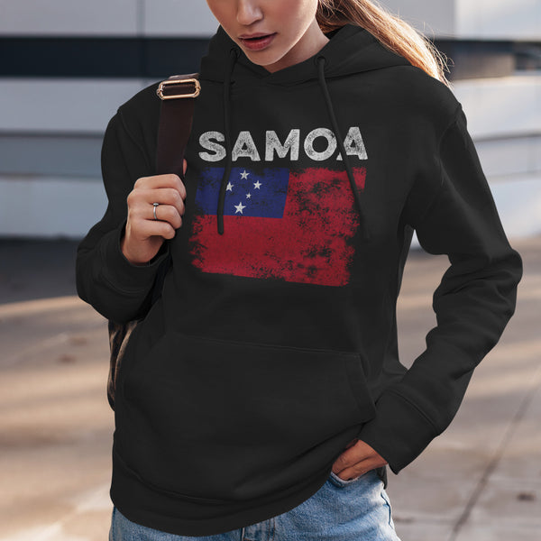 Samoa Flag Distressed - Samoan Flag Hoodie