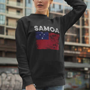 Samoa Flag Distressed - Samoan Flag Sweatshirt