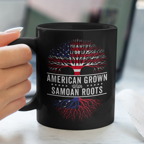 American Grown Samoan Roots Flag Mug