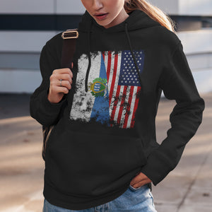 San Marino USA Flag - Half American Hoodie