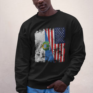 San Marino USA Flag - Half American Sweatshirt