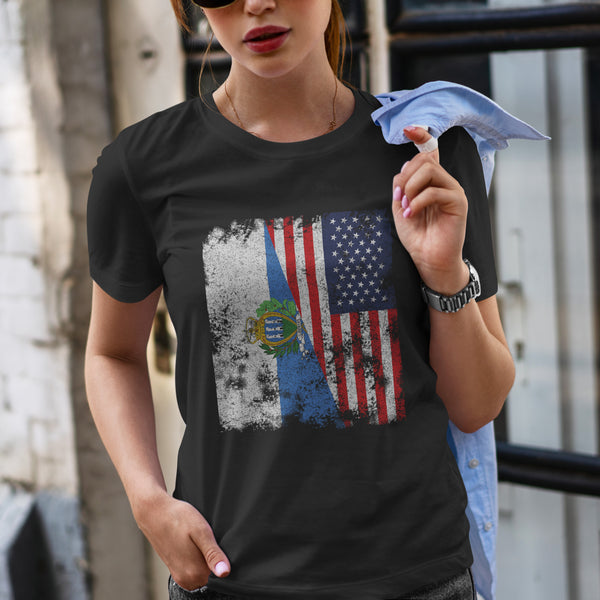 San Marino USA Flag - Half American T-Shirt
