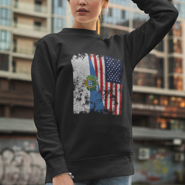 San Marino USA Flag - Half American Sweatshirt