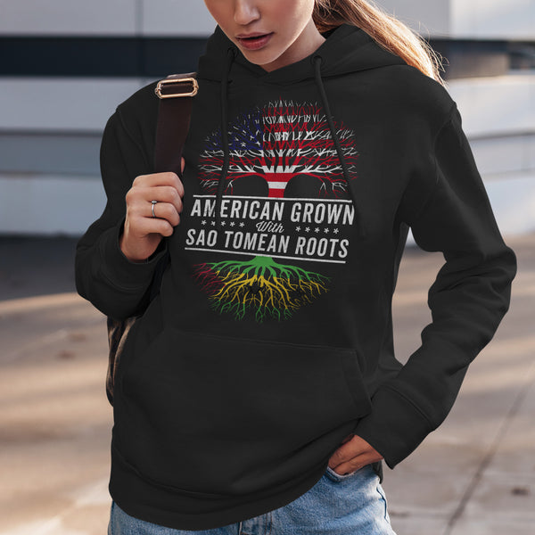 American Grown Sao Tomean Roots Flag Hoodie