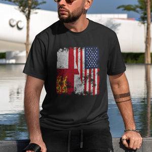 Sark USA Flag - Half American T-Shirt