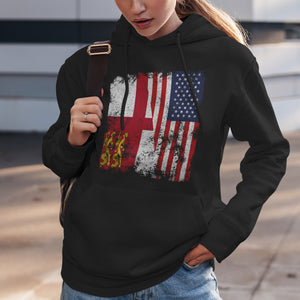Sark USA Flag - Half American Hoodie