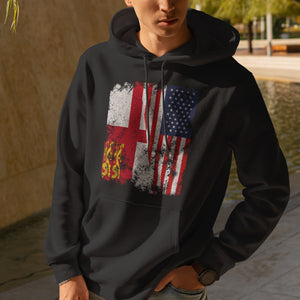 Sark USA Flag - Half American Hoodie