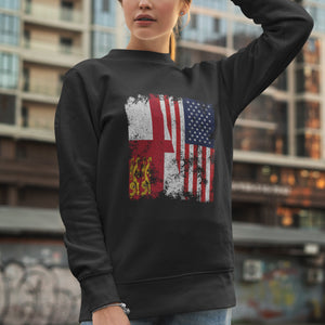 Sark USA Flag - Half American Sweatshirt