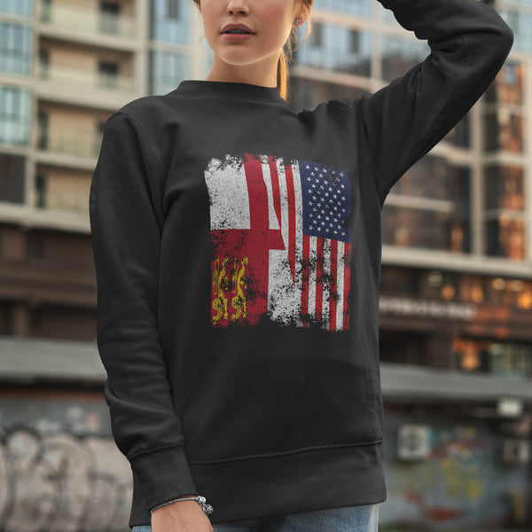 Sark USA Flag - Half American Sweatshirt
