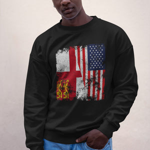 Sark USA Flag - Half American Sweatshirt