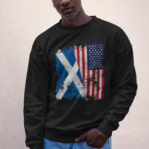 Scotland USA Flag - Half American Sweatshirt