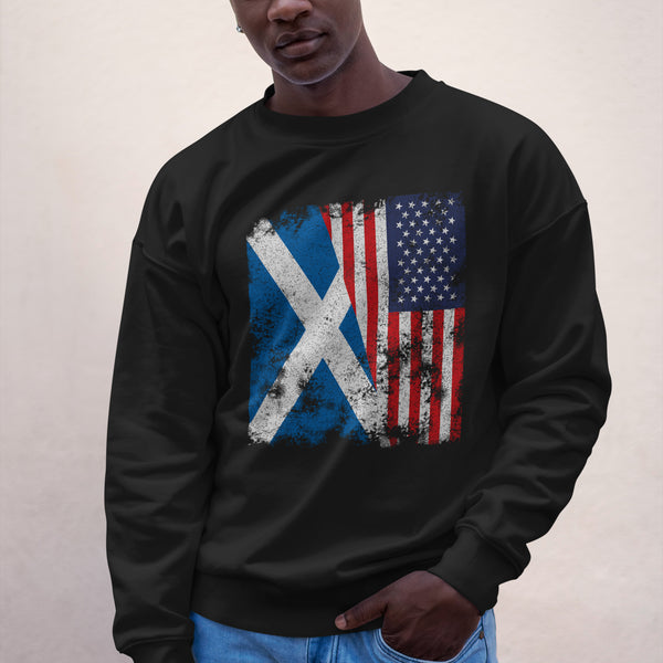 Scotland USA Flag - Half American Sweatshirt
