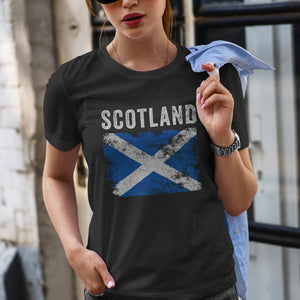 Scotland Flag Distressed - Scottish Flag T-Shirt